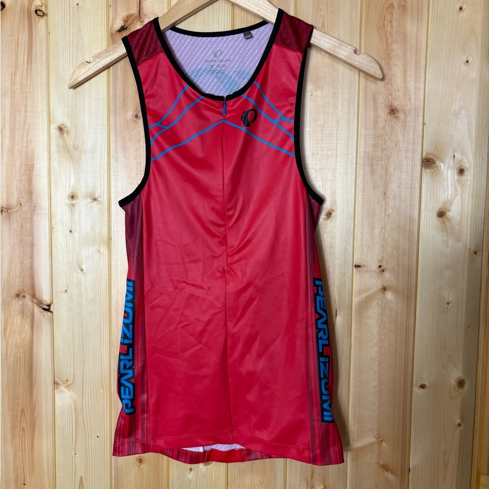 Pearl Izumi Mens Elite InRCool Ltd Tri Singlet Medium vaporize True Red cycling
